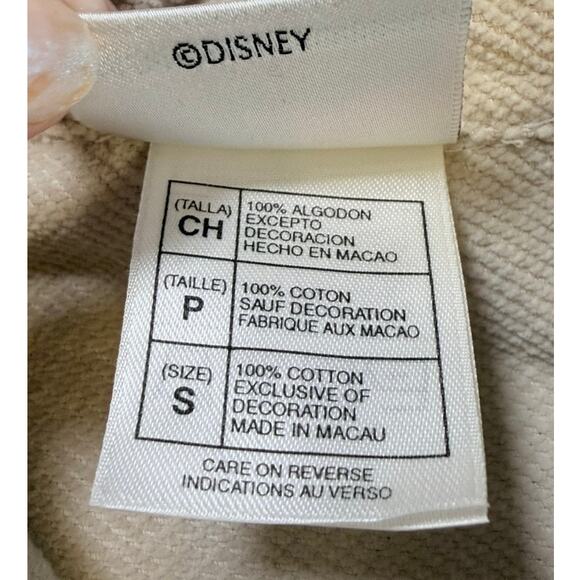 VTG Disney Store Mickey Mouse Playful Pluto Corduroy Shirt Sz S Oversized Cream - Picture 11 of 11